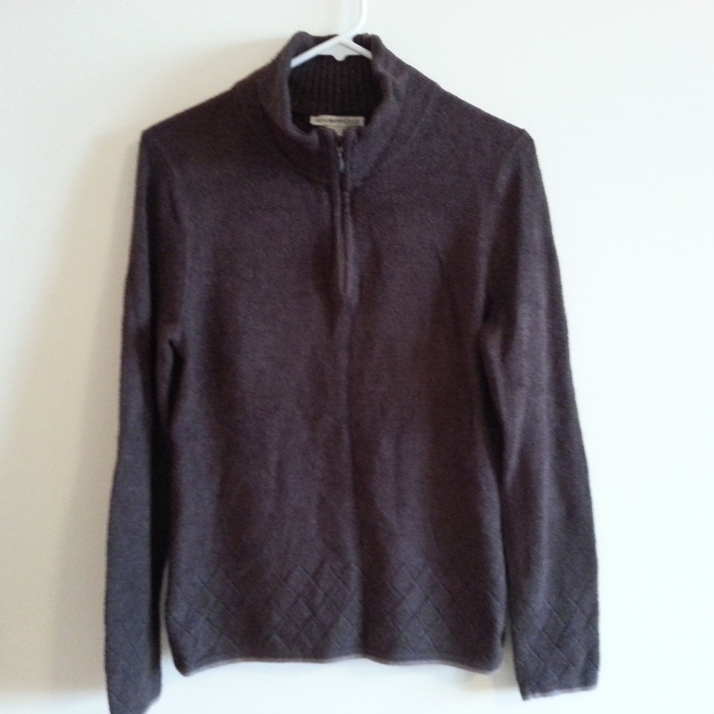 Exofficio brown 1/2 zip sweater - womens medium